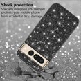 thumbnail image 4 of Compatible with Google Pixel 7 Pro Case, Glitter Sparkly Google Pixel 7 Pro Phone Case with Slim Silicone Shockproof Protective Bumper Cover for Cute Girls Women (Black), 4 of 14