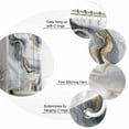 thumbnail image 5 of Abstract Marble Shower Curtain Set ，Waterproof Fabric Shower Curtains Gradient Black White Gold Texture Shower Curtains for Bathroom,Bathroom Decor 72"x72", 5 of 6