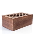 thumbnail image 2 of Mela Artisans Rustic Trellis Storage Box with Hinged Lid - Medium Polish, Medium Size, 2 of 7