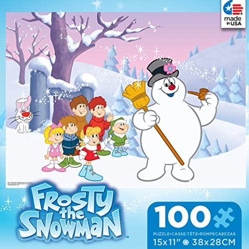 CEACO KIDS FROSTY THE SNOWMAN JIGSAW PUZZLE FROSTY AND KAREN 100 PCS #1662-2 