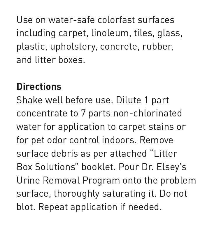 Dr elsey's top urine removal program
