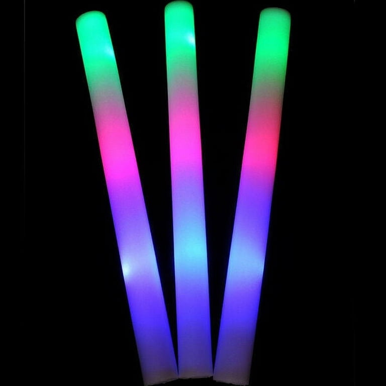 20-1000pcs Light up Foam Sticks Flashing LED Glow Sticks Wedding Party Bulk  Sale