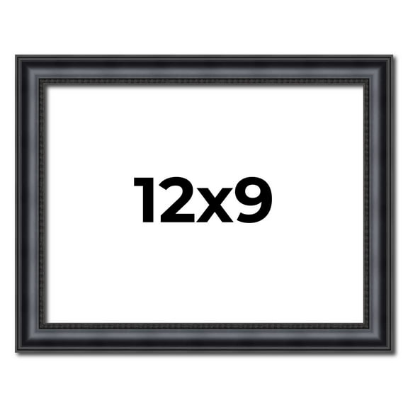 12x9 Frame Black Real Wood Picture Frame Width 1.25 inches | Interior Frame Depth 0.5 inches |