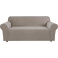 thumbnail image 1 of Modern Spandex Sofa Cover Couch Covers with Elastic Bottom Lycra Jacquard High Stretch Sofa Slipcover Stylish Furniture Cover/Protector Machine Washable for Sofa 72"- 88" Width - Taupe, 1 of 7