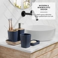 thumbnail image 2 of Hearth & Harbor 20 Piece Bamboo Bathroom Sets, Navy Blue Bathroom Accessories Sets for Minimalistic Bathroom Décor, 2 of 8