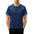 thumbnail image 2 of Vmvidoty Men's Short Sleeve Moisture Wicking Active Performance Crew Neck Tee Dark Blue M, 2 of 7