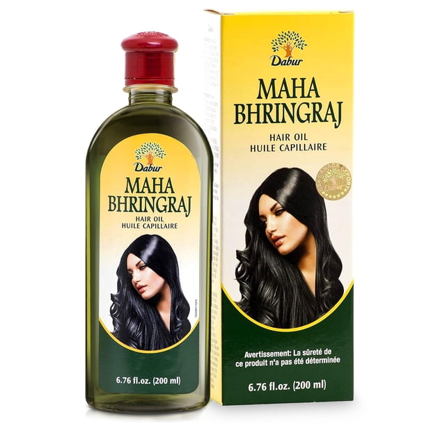 Dabur Maha Bhringraj Aceite para el cabello ayurvédico a base de hierbas - Infundido con aceite de Bhringraj para nutrir el cuero cabelludo Hebras suaves y manejables - Aceites para masaje del cabello