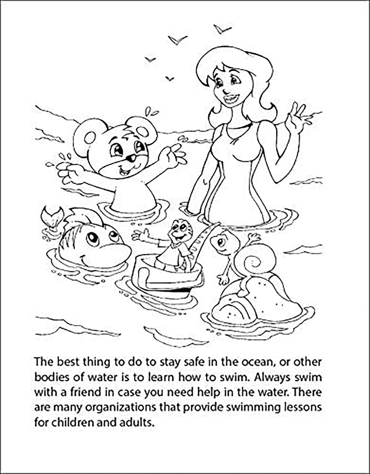 25 Pack - Ocean Safety Awareness Kid's Educational Coloring & Activity Books