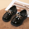 thumbnail image 3 of Girls Chunky Platform Loafers Slip On Chain Leather Flats Elegant Comfy Round Toe Uniform Dress Shoes for Toddler/Little Kid/Big Kid Black 36, 3 of 8