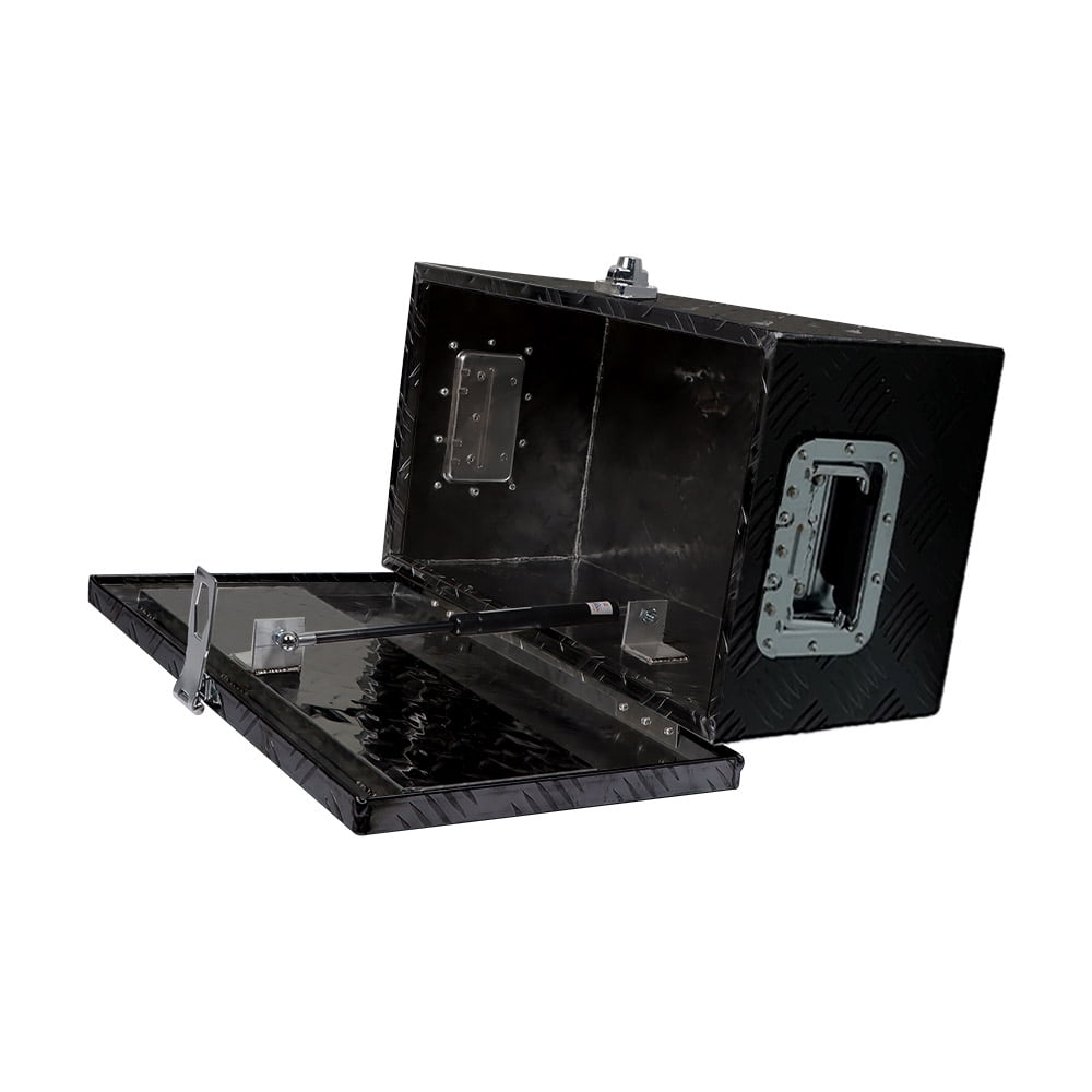 SEBLAFF Black Aluminum Tool Box 20 Inch for Car Pickup Trunk Storage with Lock & 2 Keys