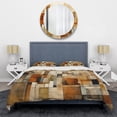 thumbnail image 3 of Designart "Expressions of Modernism IV" Modern Midcentury Bedding Covert Set - Abstract Midcentury Orange Abstract Bed Set With 1 Sham, 3 of 6