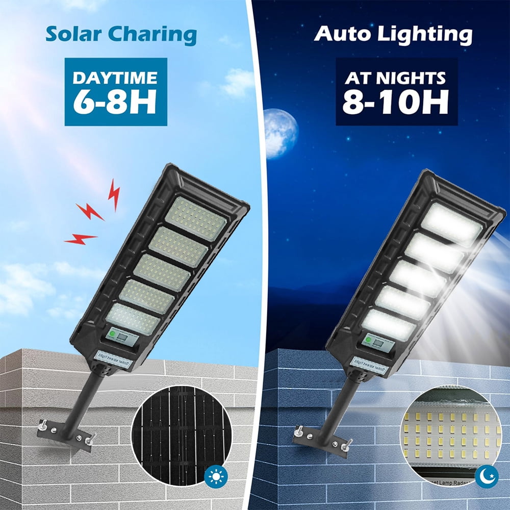 80000LM Solar Street Lights, Outdoor Solar Street Lights Dusk to Dawn, Motion Sensor Solar Flood Lights, Waterproof Outdoor Solar Lights for Patio Garage Courtyard