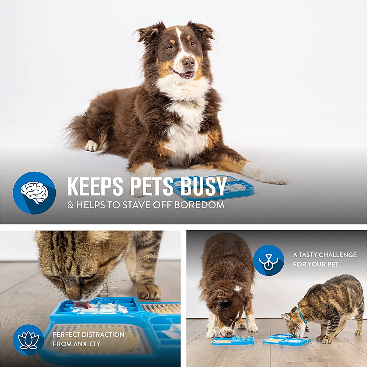 Hyper Pet IQ Busy Bowl Dog & Cat Lick Mat, Green
