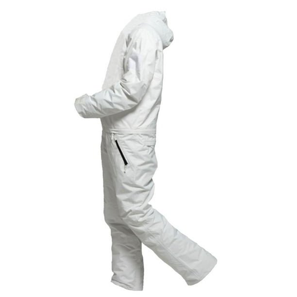 Snowsuit Winter Clothing Snow Ski Suit Coverall Insulated Suit for Outdoor  Use - White L