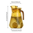 thumbnail image 2 of Clearance Glass&Bottle under $6 Acrylic Pitcher 1100ML Plastic Pitcher Clear Plastic Pitcher With Lid Heat Small Plastic Water Pitcher For Tea Lemonade Juice Milk, 2 of 5