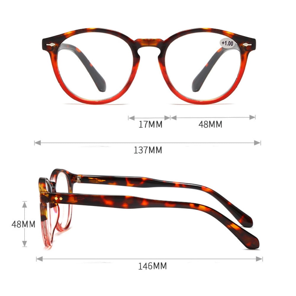 5 Pairs of Retro Round Blue Light Blocking Reading Glasses 3.50,HD Trendy Classic Green Presbyopic Glasses, Spring Hinge Readers +3.50 for Women and Men