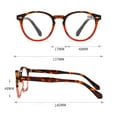 thumbnail image 3 of Retro Round Blue Light Blocking Reading Glasses 3.50,HD Trendy Classic Tortoiseshell Presbyopic Glasses, Spring Hinge Readers +3.50 for Women and Men, 3 of 6