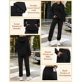 thumbnail image 4 of Baqcunre Sweatsuits Women 2 Piece Outfit,Womens Tracksuit Set Fleece Hoodie Sweatshirt Jogger Sweatpants Tracksuit Warm Sweatsuit Full Set Activewear Gym Loungewear Black, 4 of 7