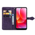thumbnail image 6 of Feishell Embossed PU Leather Wallet Phone Case for Motorola Moto G Power (2022) 6.5 inch,Full Protection Magnetic Clasp Flip Stand Card Slots Shockproof Protective Cover with Hand Strap,Purple, 6 of 7