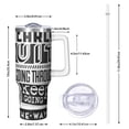 thumbnail image 2 of 40oz Tumbler with Handle and Straw, Vacuum Insulated Stainless Steel Travel Mug, Fits Car Cup Holder, Inspirational Quote, Slogan Print, 2 of 6