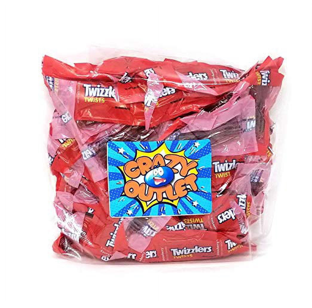 Twizzlers Twist Strawberry Flavored Licorice Candy, Bulk Pack 2 Pounds (About 100 Count)