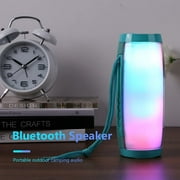 Haut-parleur Bluetooth portable Haut-parleur sans fil étanche TG-157 Haut-parleur Bluetooth sans fil portable extérieur avec lumières colorées RVB - Cyan