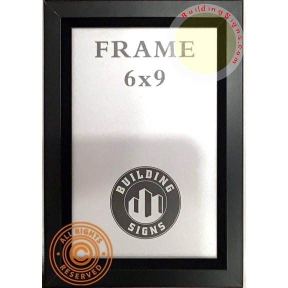 Black Elevator Inspection Certificate Frame 6 x 9 (Heavy Duty - Aluminum) (ref-2201)