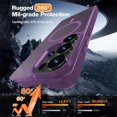 thumbnail image 4 of HionlyPro for Samsung Galaxy S24 Ultra Case Translucent Matte Magnetic Phone Cover, [Compatible with Magsafe] Military Grade Drop Protection Shockproof Phone Cover, Purple, 4 of 6