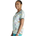 thumbnail image 7 of Tooniforms Scrubs Top For Women V-Neck Print TF686, 7 of 7
