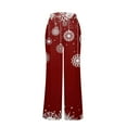thumbnail image 4 of Women's Christmas Pajama Pants Soft and Comfortable Snowflake Print Lounge Wear for Holiday Season, 4 of 4