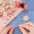 thumbnail image 2 of 30pcs 3.5mm Rose Gold Crimps Ends for Jewelry Making Stainless Steel Folding Crimp Ends Fold Over Cord Ends Jewelry Finding Kit for Bracelets, 2 of 9
