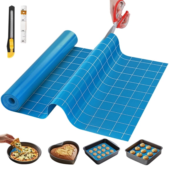 Silicone Baking Mat Roll, Reusable Baking Sheet Liners, 12 in x 6 ft