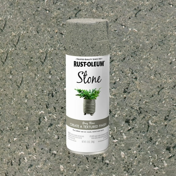 Gray, Rust-Oleum Stone Textured Spray Paint, 12 oz