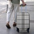 thumbnail image 3 of Black Gray and White Checkered Pattern Luggage Cover Fashion Suitcase Cover Baggage Covers Fit 25-28 Inch Luggage (Go Travel), 3 of 5