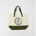 thumbnail image 2 of HIFA Initial Tote Bag for Women, Personalized Canvas Tote Bag - Two-Tone, Zipper Closure, Inner Pocket, Organic Cotton, Sturdy - Multipurpose Shoulder Bag Suitable for Shopping, Grocery, Beach, Travel, 2 of 5