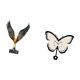 thumbnail image 5 of Escultura de mariposa de resina con extendidas, adorno Feng Shui, reloj decorativo de acrílico para colgar en la pared, para oficina, comedor, ha, 5 of 8