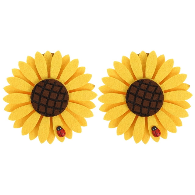 2pcs girasol estilo clip de la cortina de la cortina de la correa de la hebilla de la cortina (amarillo)