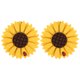thumbnail image 1 of 2 clips para cortinas con diseño de girasol, correas para sujetar cortinas y hebillas (amarillo), 1 of 5
