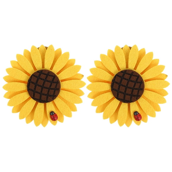2pcs girasol estilo clip de la cortina de la cortina de la correa de la hebilla de la cortina (amarillo)