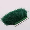 thumbnail image 4 of segolike 1 Yard Dyed Ostrich Feather Fringe Trim Ribbon Embellishment Dark green, 4 of 7