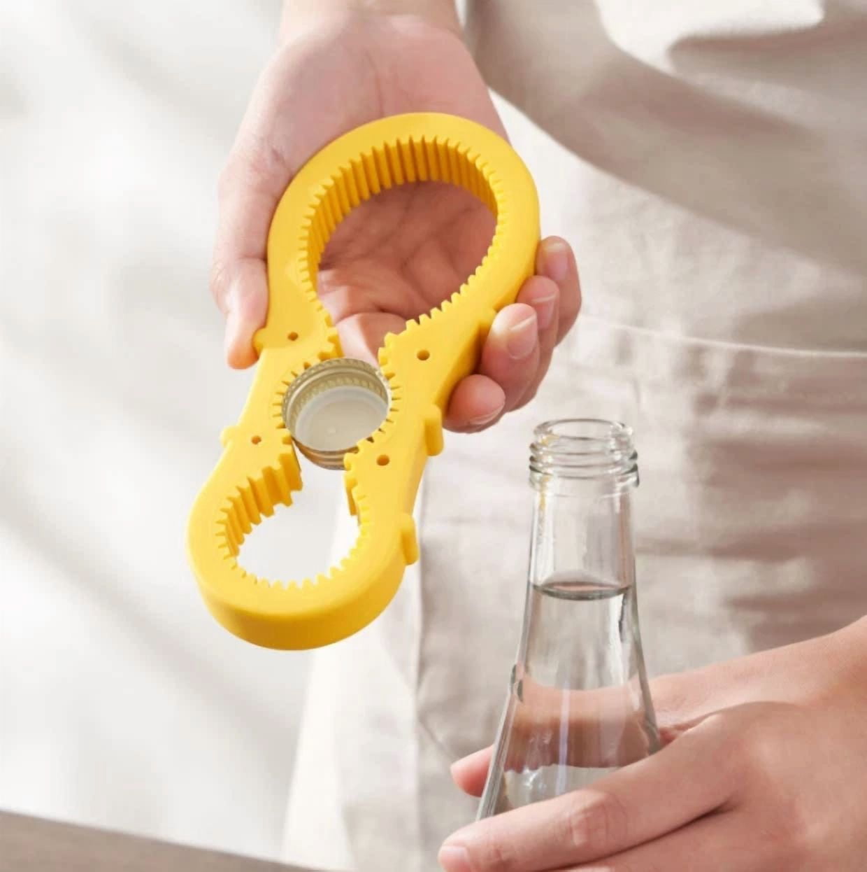 Portable Can Opener Multi Purpose Jar Lids Bottle Cap Grip Rubber Opener Tool