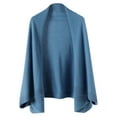 thumbnail image 2 of Resicozy Women's Soft Shawls and Wraps Warm Shawl with Sleeves Pashminas Plain Shawl Wrap Lightweight Open Front Shawls 2025 Blue 50 In, 2 of 3