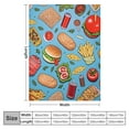 thumbnail image 4 of ARISTURING  Fast Street Food with Hamburger French Fries Coke and Pita Blanket Super Soft Warm 40x60 Inch Plush Throw Blanket for Sofa Bed Travelling Camping Gift Idea, 4 of 6