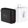 thumbnail image 1 of Adaptador de carga Auorld, paquete de 2, 60 W, USB-C de 5 puertos, carga rápida, 1 of 7