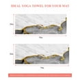 thumbnail image 6 of Gray Gold Marble Yoga Towel for Hot Yoga Non Slip, Modern Abstract Marble Crack Texture Yoga Mat Towel Absorbent Yoga Sweat Towels Microfiber Hot Yoga Blanket for Bikram Pilates 26"x70", 6 of 7