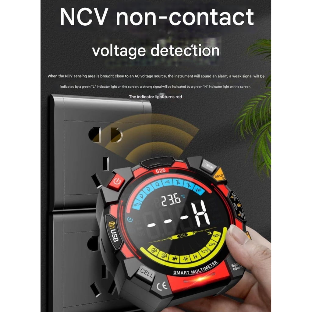 NEXAVKPR Multimeter Tester Digital Multimeter with Voltmeter and Ohm Meter Resistance; Tests Live, Continuitys