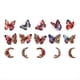 thumbnail image 3 of Pegatinas de Material de Decoración de Cuaderno Retro, Pegatina Decorativa DIY para Etiquetas de Cuaderno, Mariposa de Luna Roja, 3 of 8