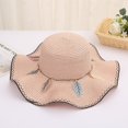 thumbnail image 1 of DONGYUN001-Sombrero de ala ancha flexible para mujer, gorra de paja, informal, floral, Panamá, vacaciones al aire libre, playa, Verano Fivean unisex, 1 of 2