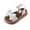 White, variant on Staki Dress Shoes for Girls Toddler Girls Buckle Sandals Comfort Open Toe Sandal with Adjustable Back Strap(Pink,13.5 Little Kid)
