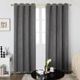 thumbnail image 2 of HTOOQ Curtains for Living Room 84 Inch Long - Grey and Gold Curtains with Pattern, Window Curtains and Drapes for Bedroom (52W x 84L Inch, Grey, 2 Panels), 2 of 8